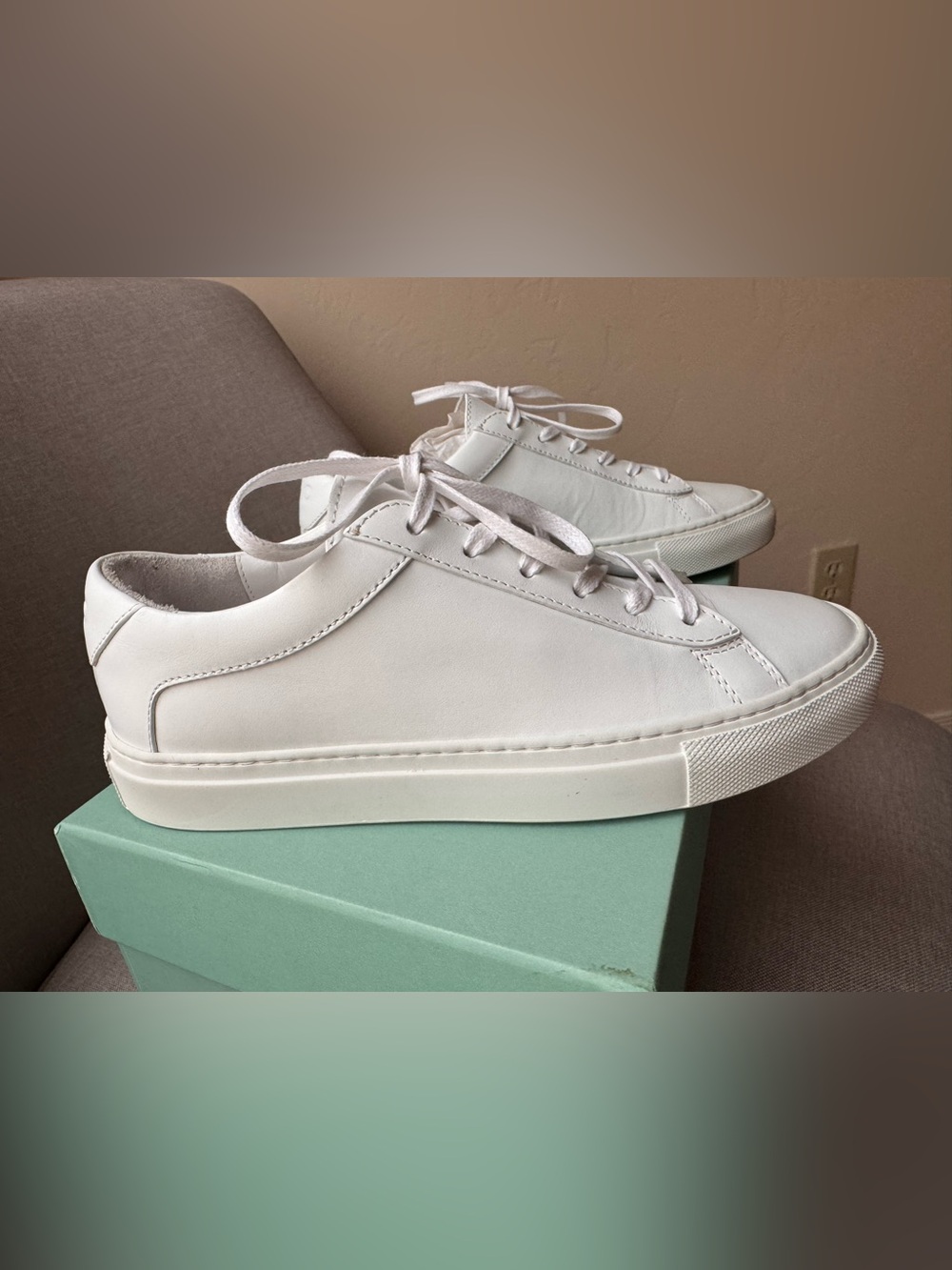 NIB KOIO Capri Triple White Sneakers Sz 36/6 - Picture 2 of 9